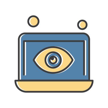 dizüstü bilgisayar simgesi, vektör illüstrasyonu