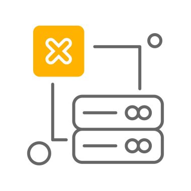 Vektör illüstrasyon simgesi, ağ ve güvenlik kavramı 