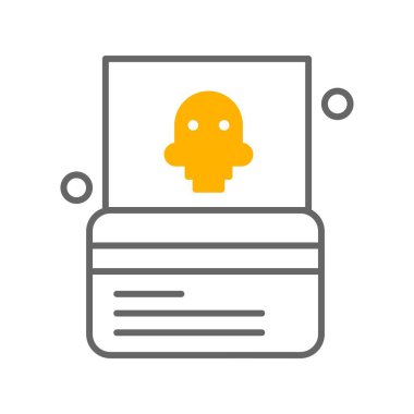 ATM Kart Simgesi, Vektör illüstrasyonu