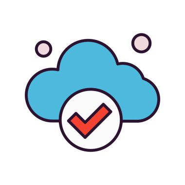 Contour bulut vektör illüstrasyonu