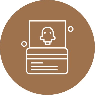 ATM Kart Simgesi, Vektör illüstrasyonu