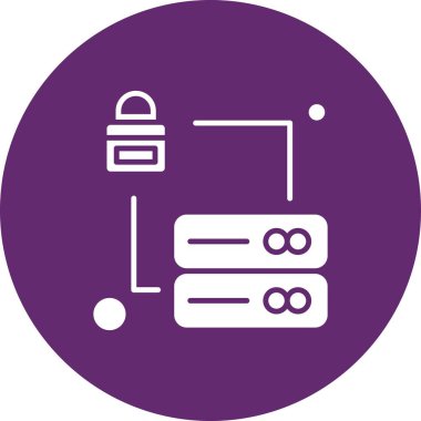 Vektör illüstrasyon simgesi, ağ ve güvenlik kavramı 