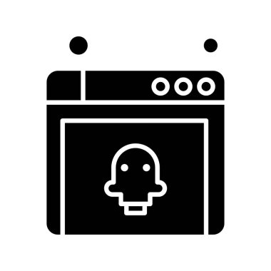 Vektör illüstrasyon simgesi, ağ ve güvenlik kavramı 