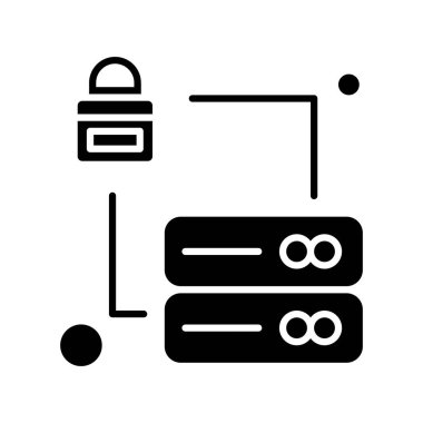 Vektör illüstrasyon simgesi, ağ ve güvenlik kavramı 