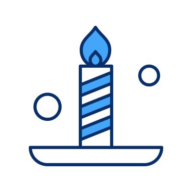 Vektör Mum Simgesi, basit web illüstrasyonu 