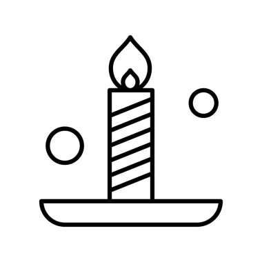 Vektör Mum Simgesi, basit web illüstrasyonu 