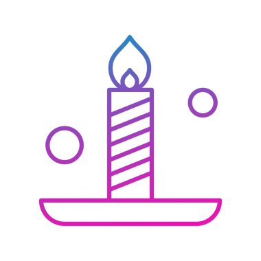 Vektör Mum Simgesi, basit web illüstrasyonu 