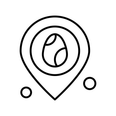 konum web simgesi, vektör illüstrasyonu