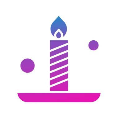 Vektör Mum Simgesi, basit web illüstrasyonu 