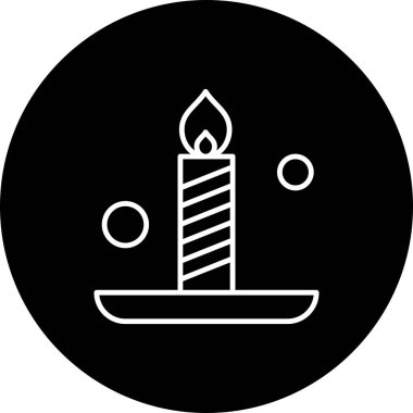 Vektör Mum Simgesi, basit web illüstrasyonu 