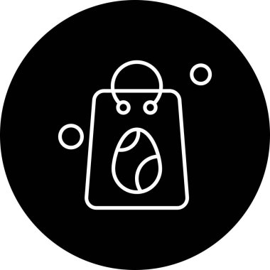 Vektör Torbası Simgesi, basit web illüstrasyonu 