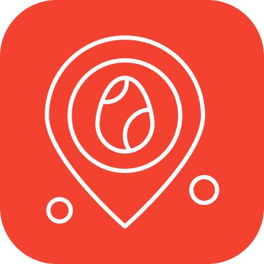 konum web simgesi, vektör illüstrasyonu