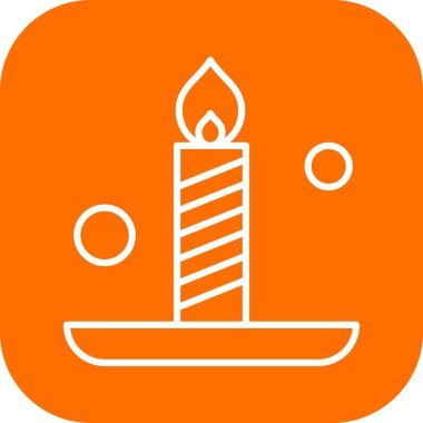 Vektör Mum Simgesi, basit web illüstrasyonu 