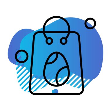 Vektör Torbası Simgesi, basit web illüstrasyonu 