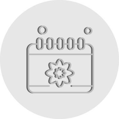 Vektör Takvim Simgesi, illüstrasyon   