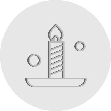 Vektör Mum Simgesi, basit web illüstrasyonu 