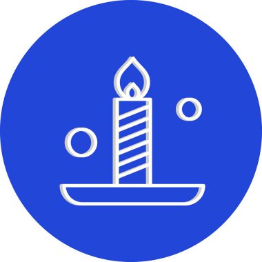 Vektör Mum Simgesi, basit web illüstrasyonu 