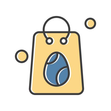 Vektör Torbası Simgesi, basit web illüstrasyonu 