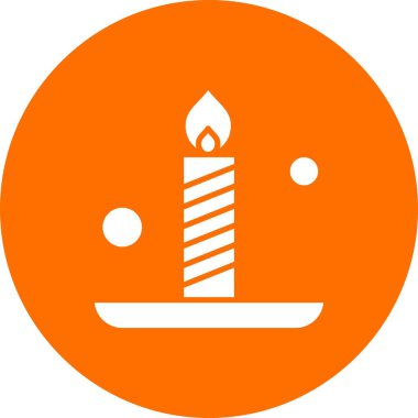 Vektör Mum Simgesi, basit web illüstrasyonu 