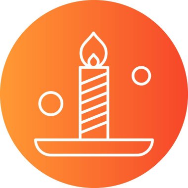 Vektör Mum Simgesi, basit web illüstrasyonu 