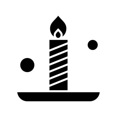 Vektör Mum Simgesi, basit web illüstrasyonu 