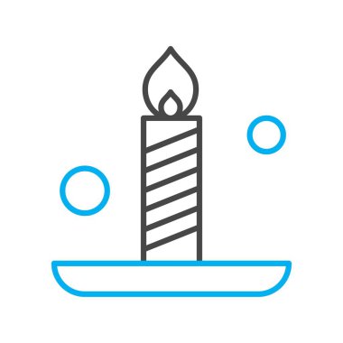 Vektör Mum Simgesi, basit web illüstrasyonu 