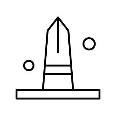 Vektör anıtı Simgesi, basit web illüstrasyonu 