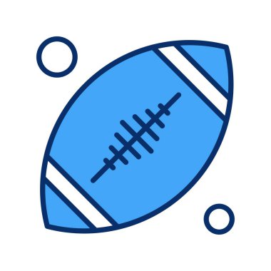 Vektör rugby Simgesi, basit web illüstrasyonu