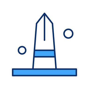 Vektör anıtı Simgesi, basit web illüstrasyonu 