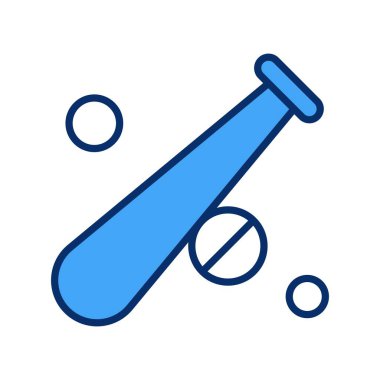  Vektör Beyzbol Simgesi, basit web illüstrasyonu