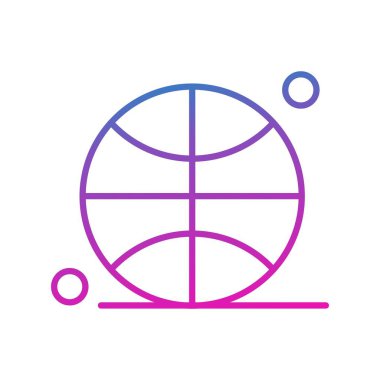 Vektör Topu Simgesi, basit web illüstrasyonu 