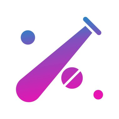  Vektör Beyzbol Simgesi, basit web illüstrasyonu