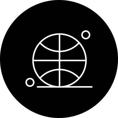 Vektör Topu Simgesi, basit web illüstrasyonu 