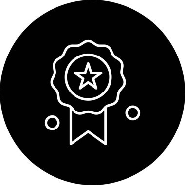  ödül düz simgesi, vektör illüstrasyonu