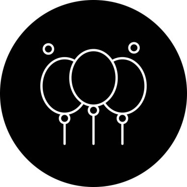 Vektör Balon Simgesi, basit web illüstrasyonu 