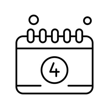 Vektör Takvim Simgesi, illüstrasyon  