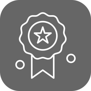  ödül düz simgesi, vektör illüstrasyonu