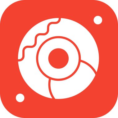  Vektör çörek simgesi, basit web illüstrasyonu