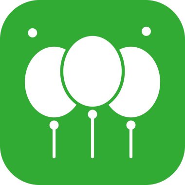 Vektör Balon Simgesi, basit web illüstrasyonu 