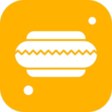  Vektör hotdog simgesi, basit web illüstrasyonu
