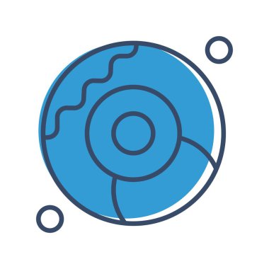  Vektör çörek simgesi, basit web illüstrasyonu