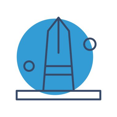 Vektör anıtı Simgesi, basit web illüstrasyonu 