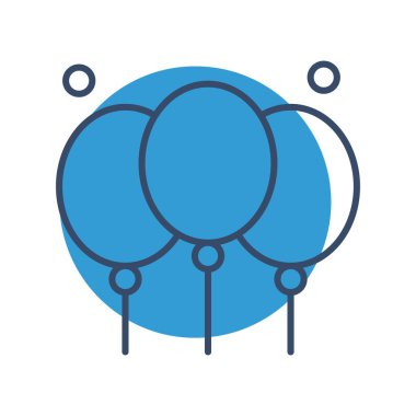 Vektör Balon Simgesi, basit web illüstrasyonu 