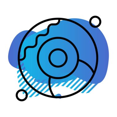  Vektör çörek simgesi, basit web illüstrasyonu