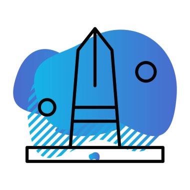 Vektör anıtı Simgesi, basit web illüstrasyonu 