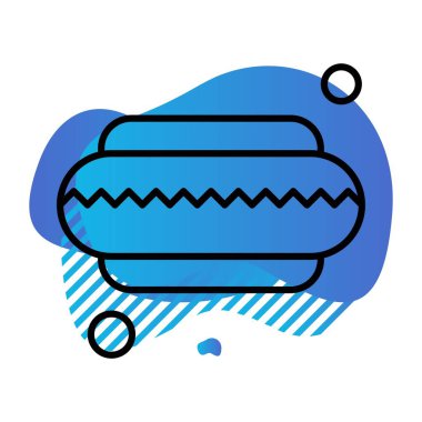  Vektör hotdog simgesi, basit web illüstrasyonu