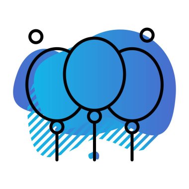 Vektör Balon Simgesi, basit web illüstrasyonu 