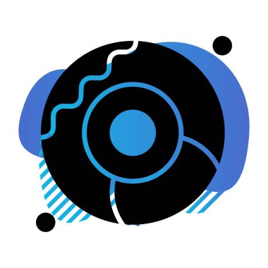  Vektör çörek simgesi, basit web illüstrasyonu