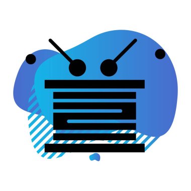 Vektör davul simgesi, basit web illüstrasyonu