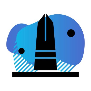 Vektör anıtı Simgesi, basit web illüstrasyonu 